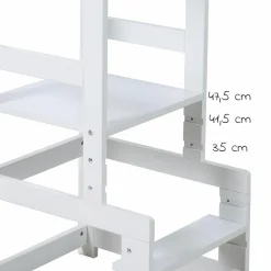 Lernturm 3-fach höhenverstellbar bis 90 kg belastbar - Weiß