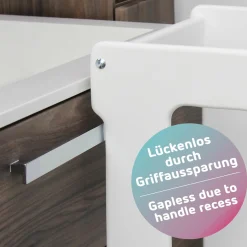 Lernturm Littlefoot 3-fach höhenverstelbar aus Buchenholz - Weiß lackiert