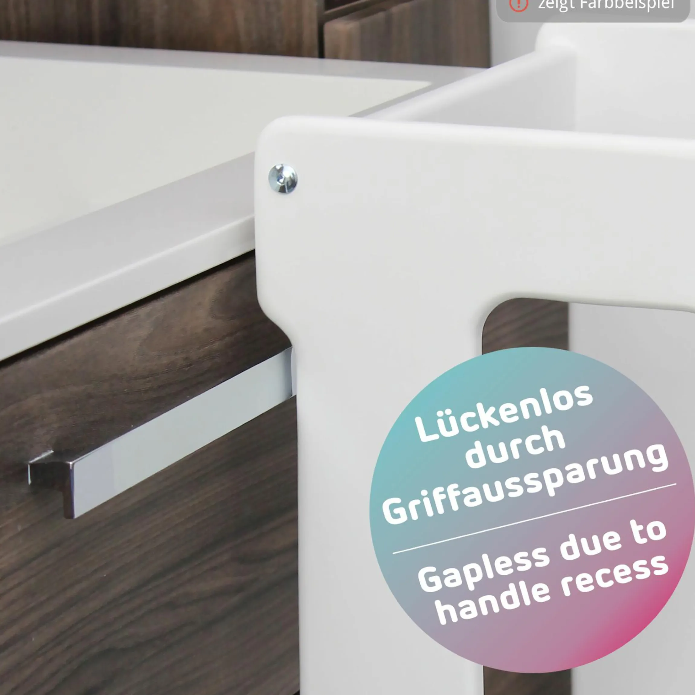 Lernturm Littlefoot 3-fach höhenverstelbar aus Buchenholz - Beige lackiert