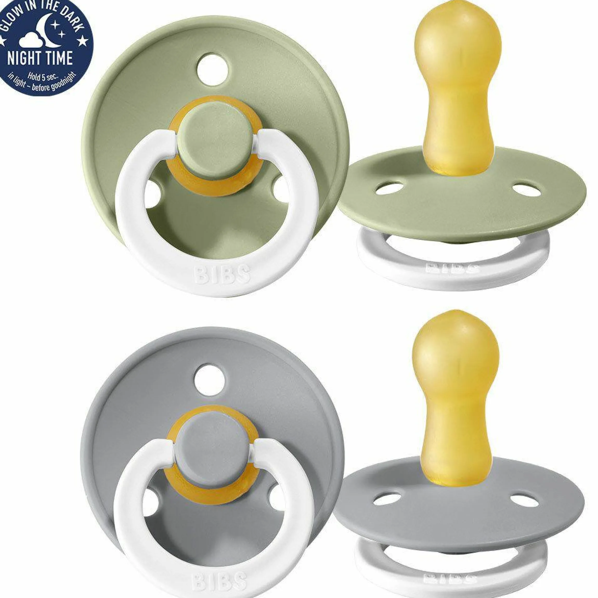 Leucht-Schnuller - Colour 2er Pack - Night - Sage / Cloud - Gr. 6-18 M