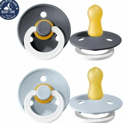 Leucht-Schnuller - Colour 2er Pack - Night - Iron / Baby Blue - Gr. 0-6 M
