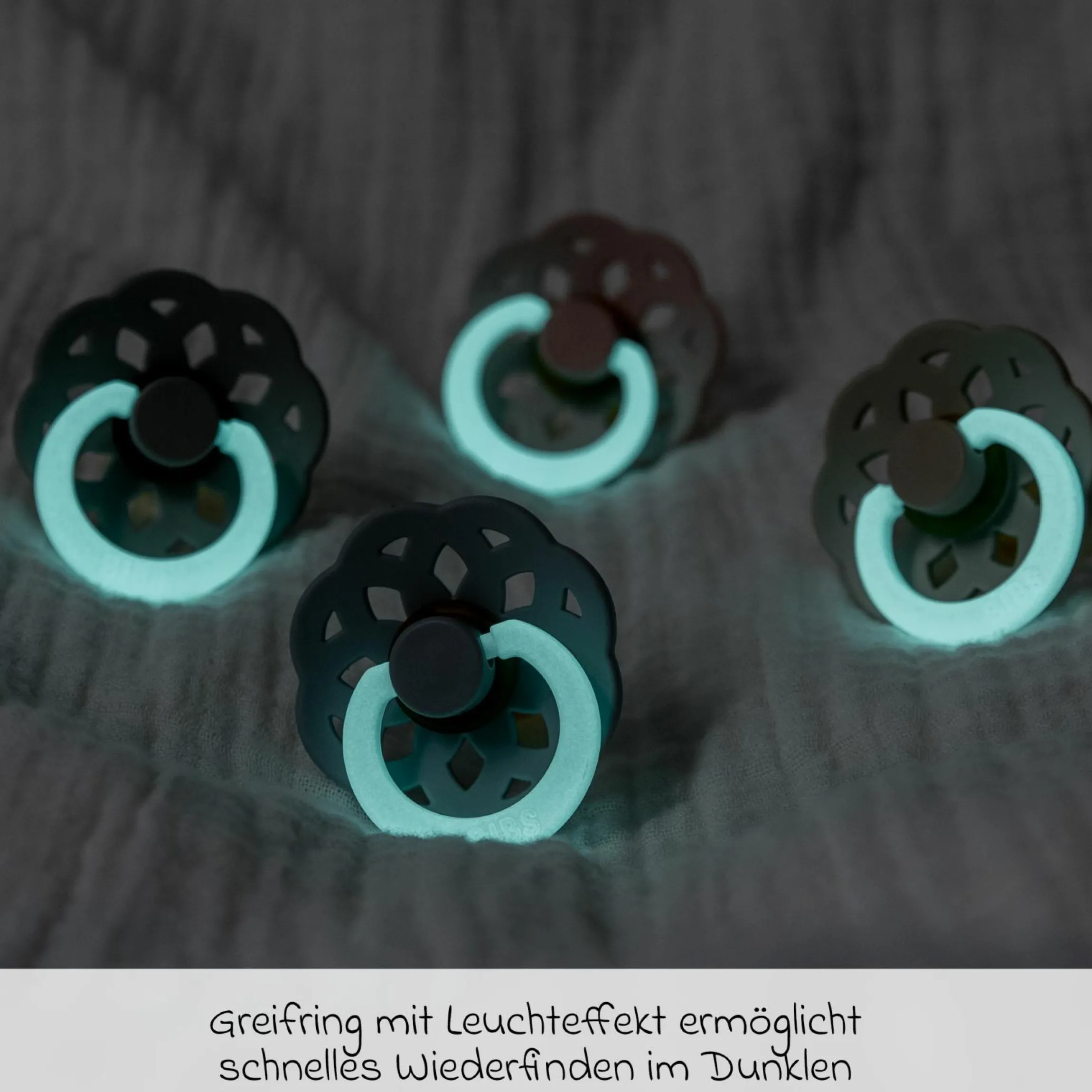 Leucht-Schnuller 2er Pack Boheme Night Glow - Naturkautschuk - Sage / Cloud - Gr. 0-6 M