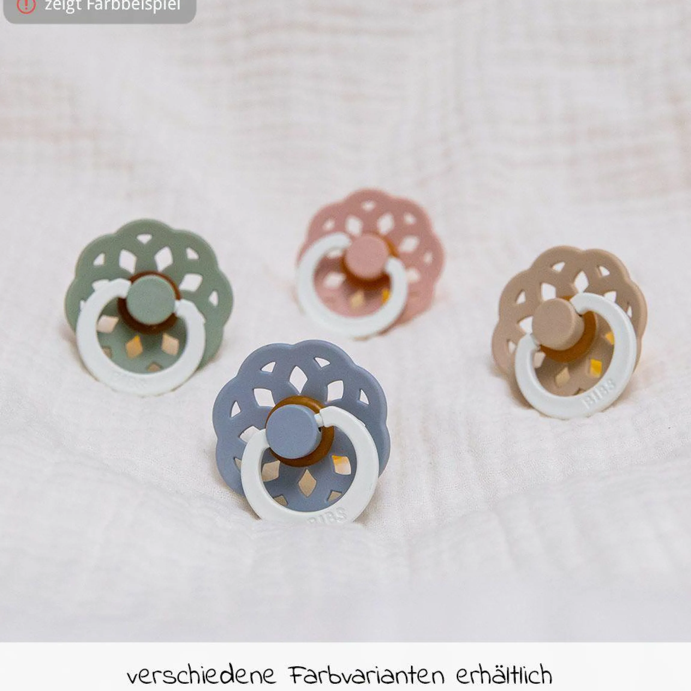 Leucht-Schnuller 2er Pack Boheme Night Glow - Naturkautschuk 6-18 M - Blush / Vanilla