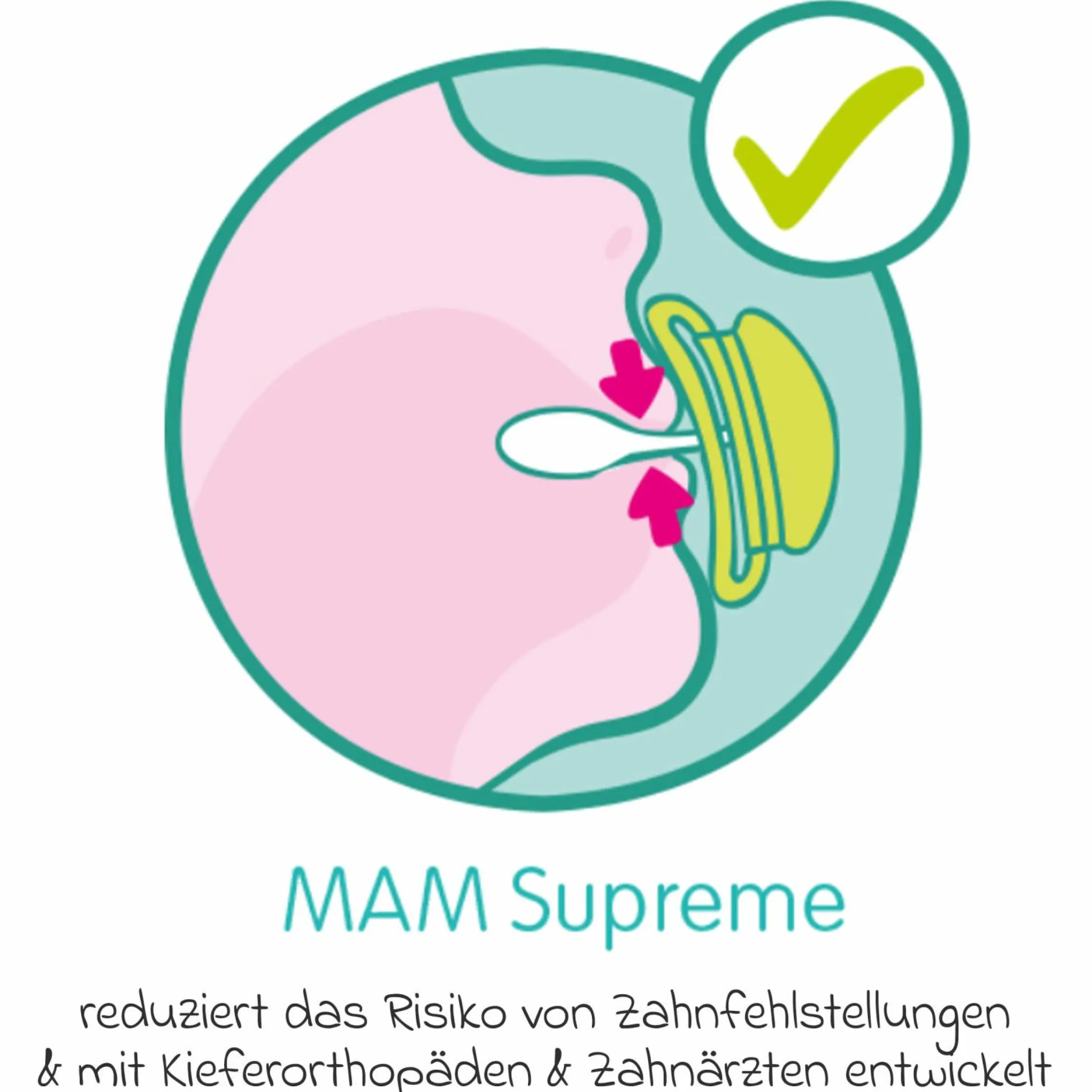 Leucht-Schnuller 2er Pack Supreme Night - Silikon 6-16 M - Rosa