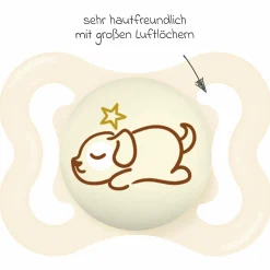 Leucht-Schnuller 2er Pack Supreme Night - Silikon 0-6 M - Beige