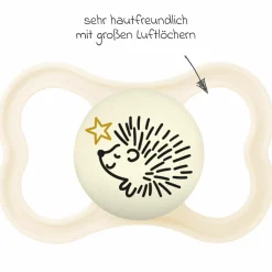 Leucht-Schnuller 2er Pack Supreme Night - Silikon 6-16 M - Beige