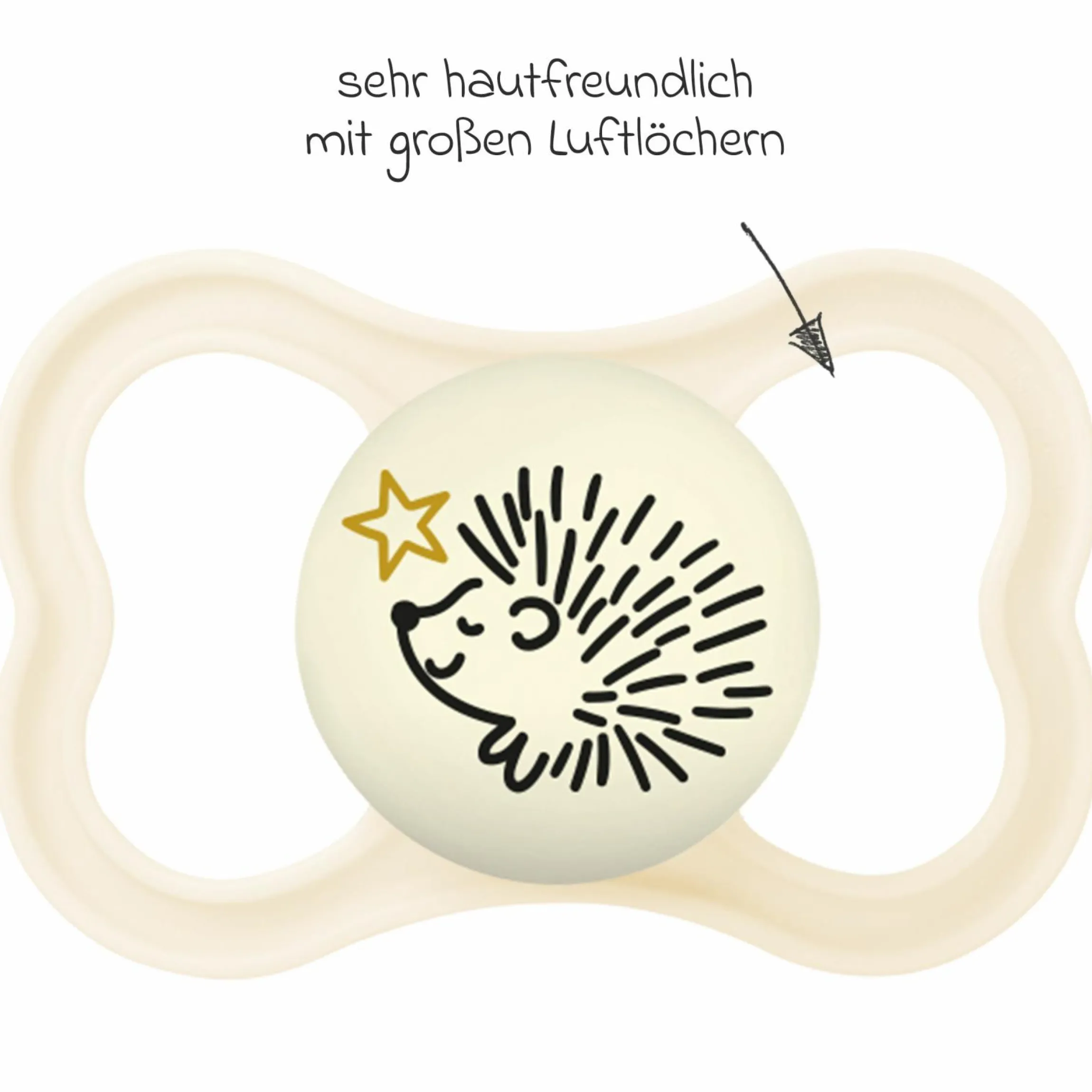 Leucht-Schnuller 2er Pack Supreme Night - Silikon 6-16 M - Beige