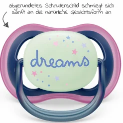 Leucht-Schnuller 2er Pack Ultra Air Nighttime 6-18 M - Sternschnuppe / Dreams