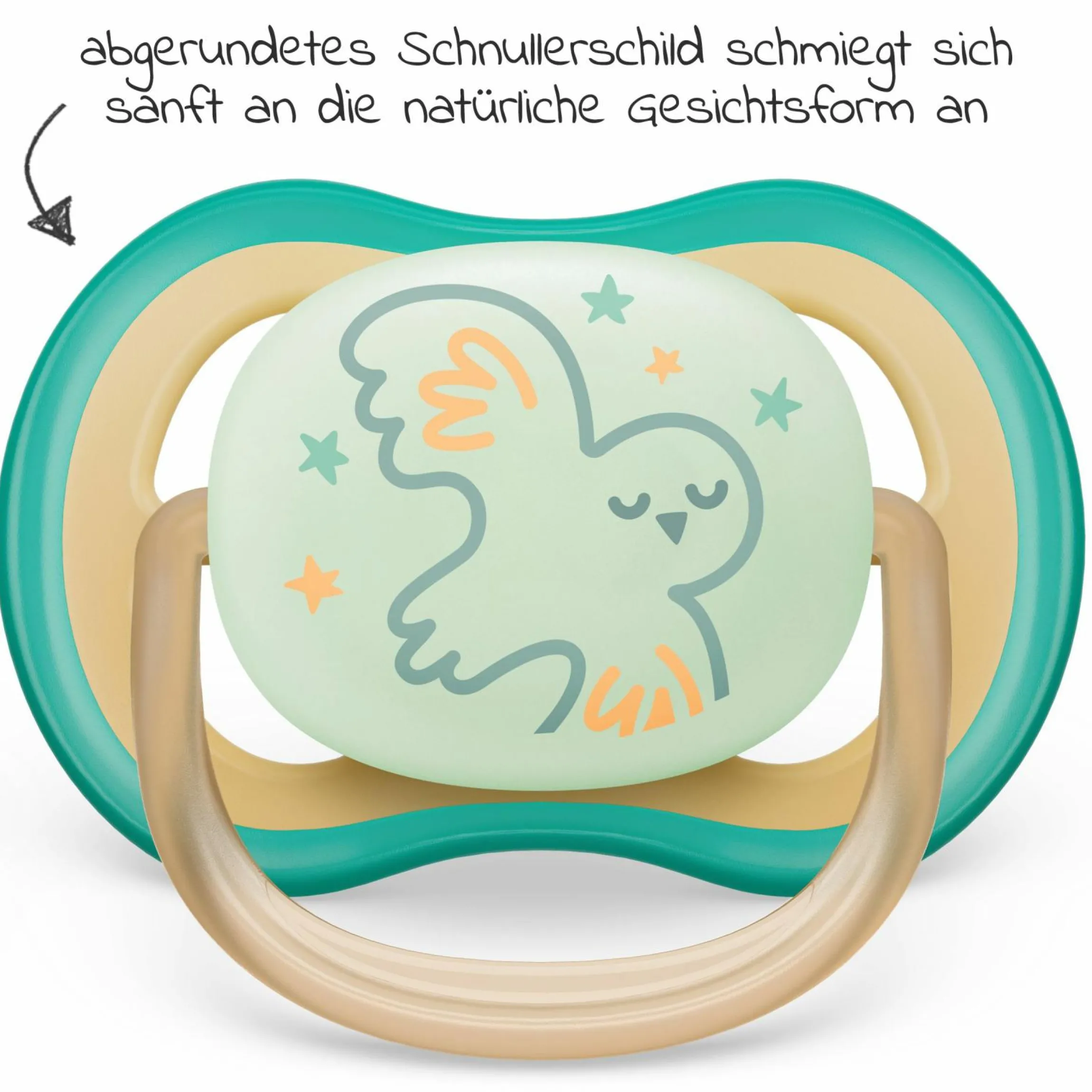 Leucht-Schnuller 2er Pack Ultra Air Nighttime 0-6 M - Sternschnuppe / Eule
