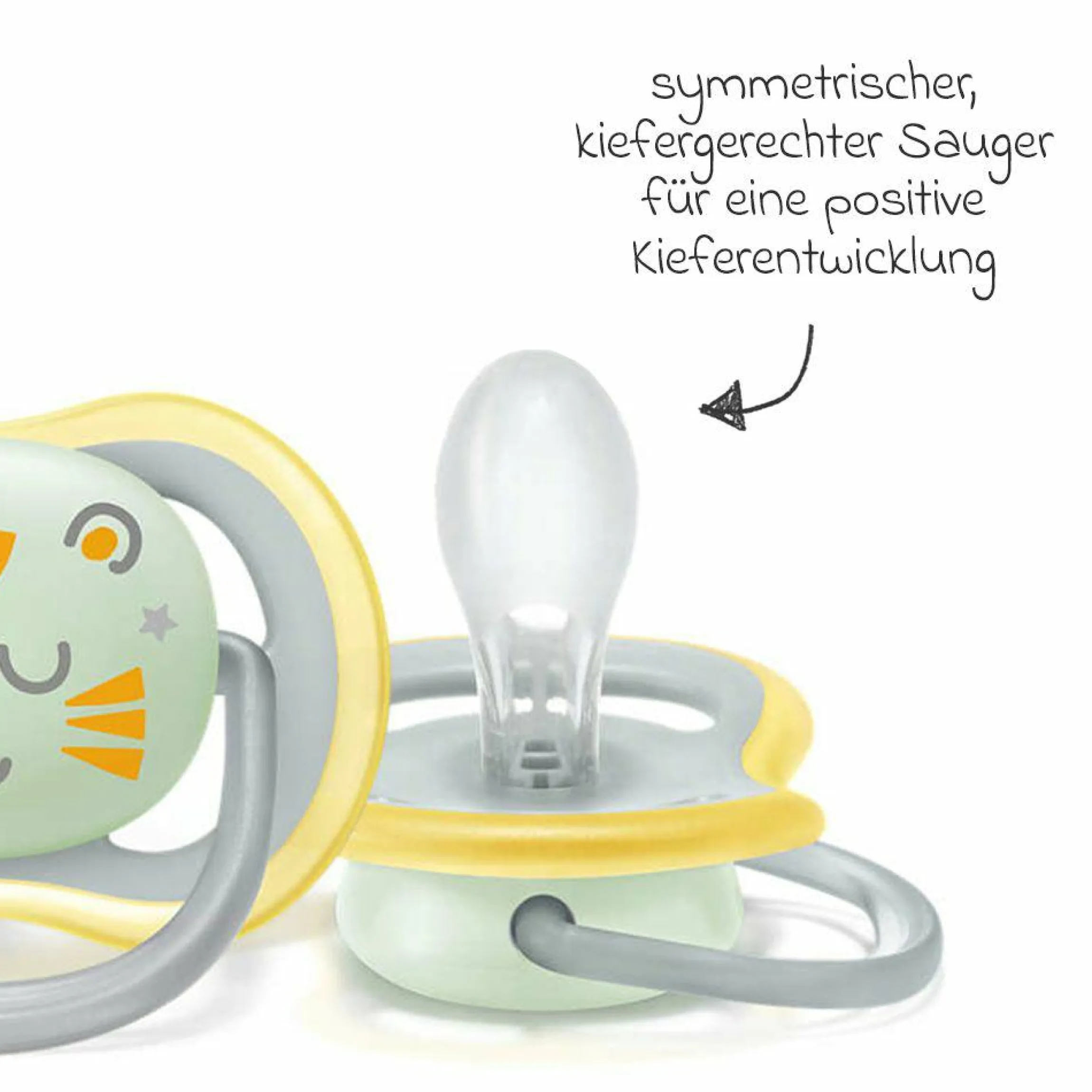 Leucht-Schnuller 2er Pack Ultra Air Nighttime ab 18 M - Wolke / Tiger