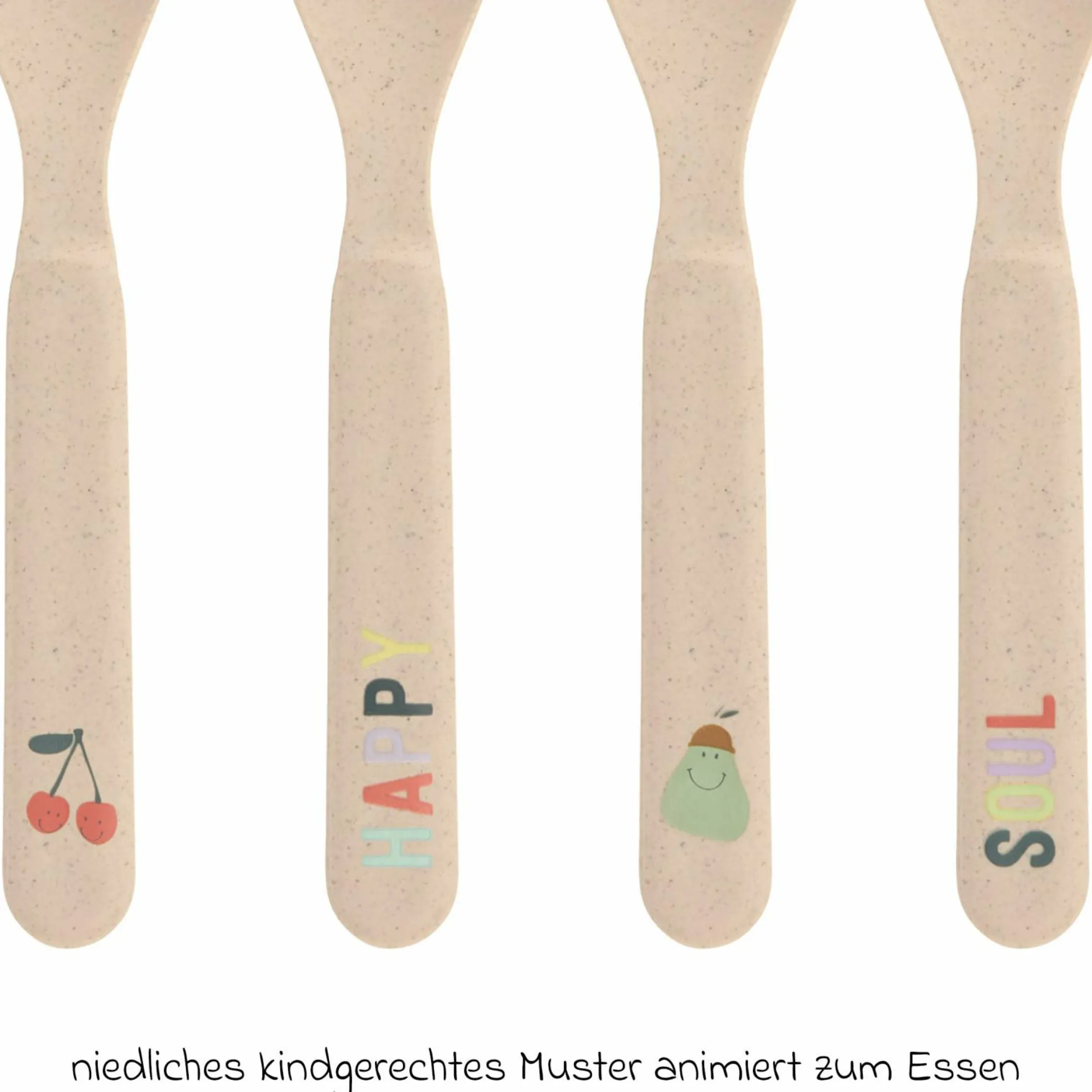 Löffel 4er Pack Spoon - Happy Fruits - Cherry