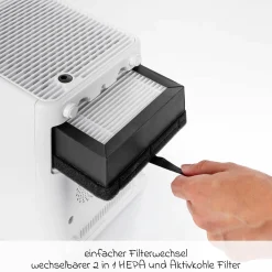 Luftreiniger 4in1 Air Purifer - mit Nachtlicht, Sternenprojektor & Musikfunktion - Weiß