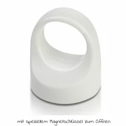 Magnetschloss 4er Pack mit Montagematerial - Weiß