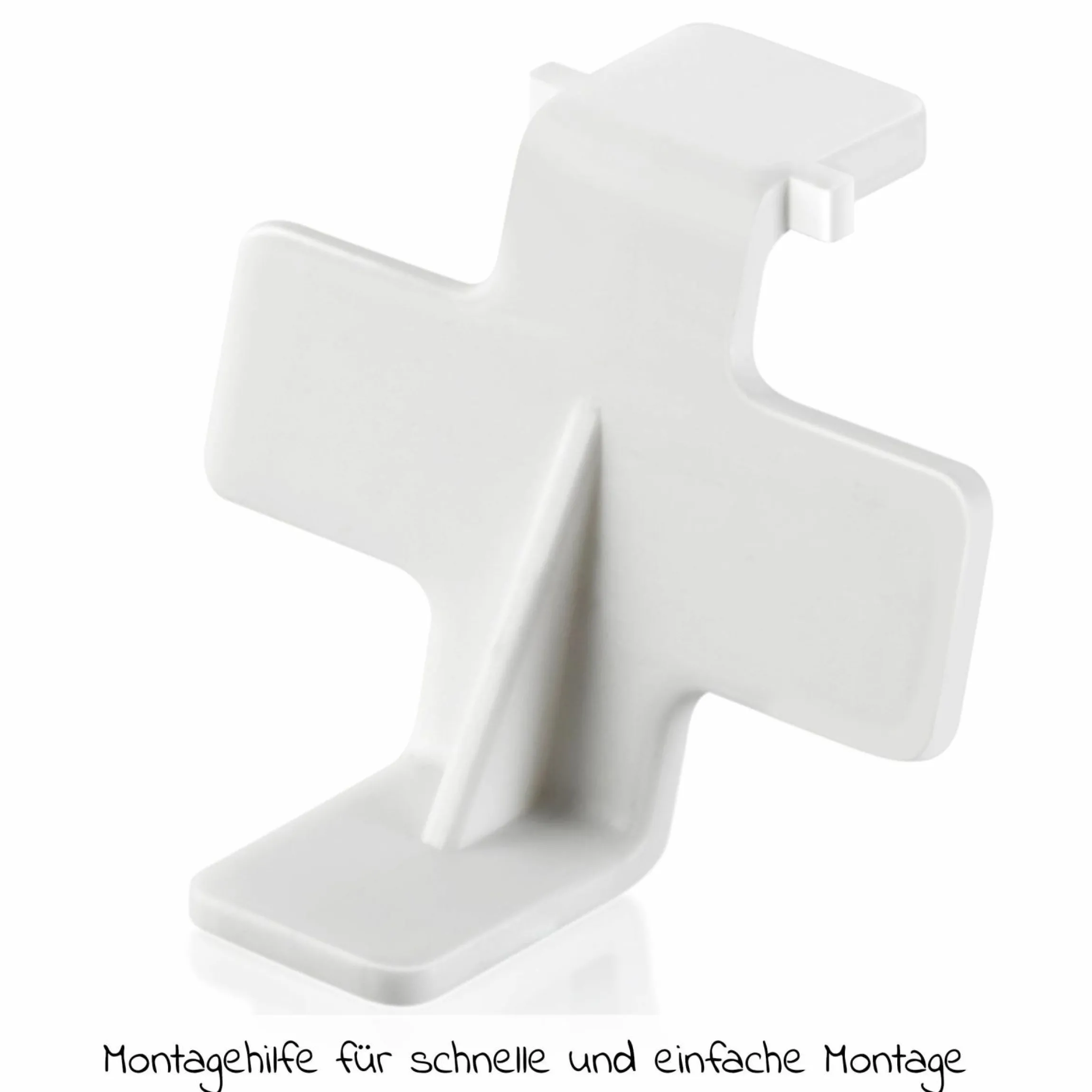 Magnetschloss 4er Pack mit Montagematerial - Weiß