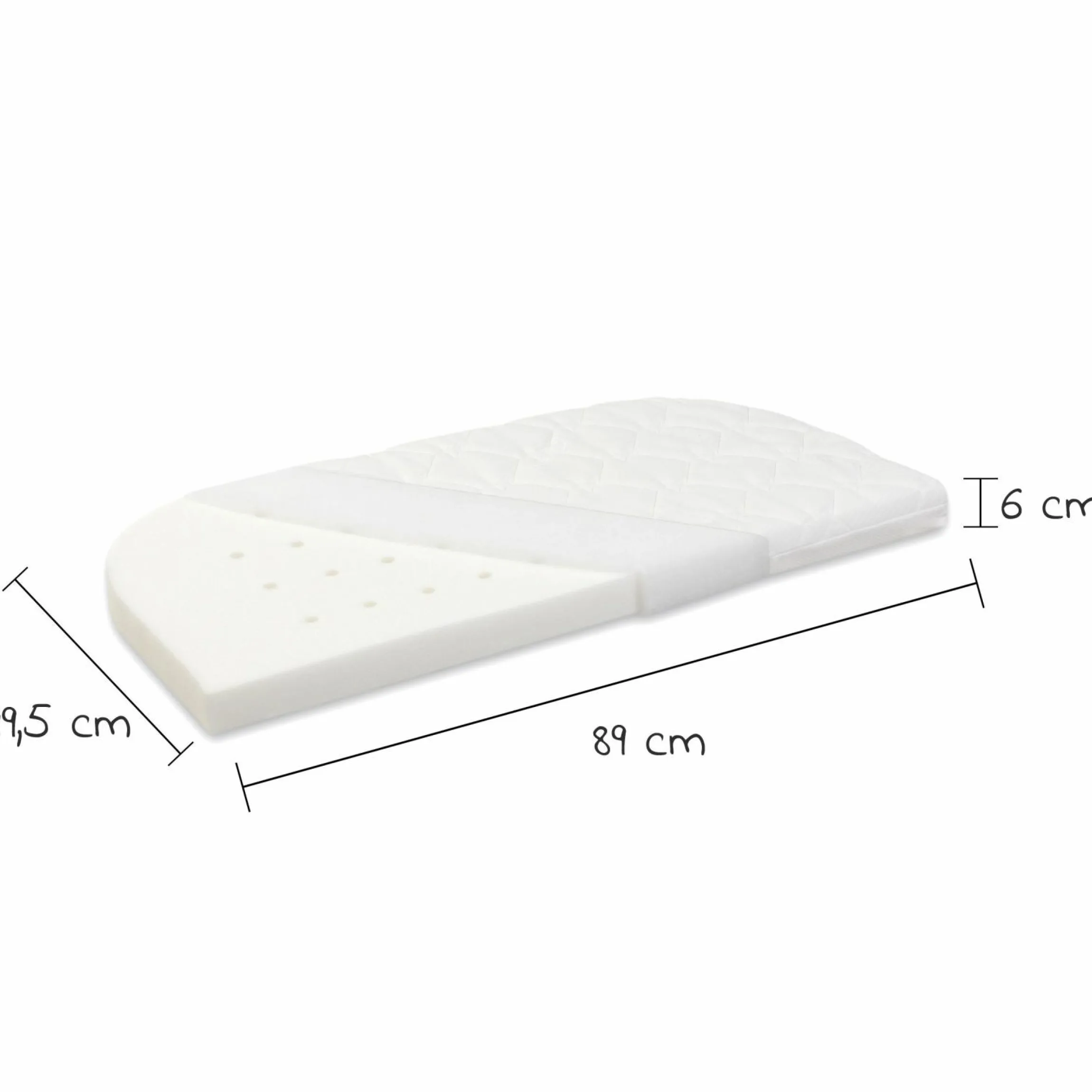 Matratze Classic Fresh für Beistellbett Maxi, Boxspring, Comfort Plus - Weiß - Kollektion 2024
