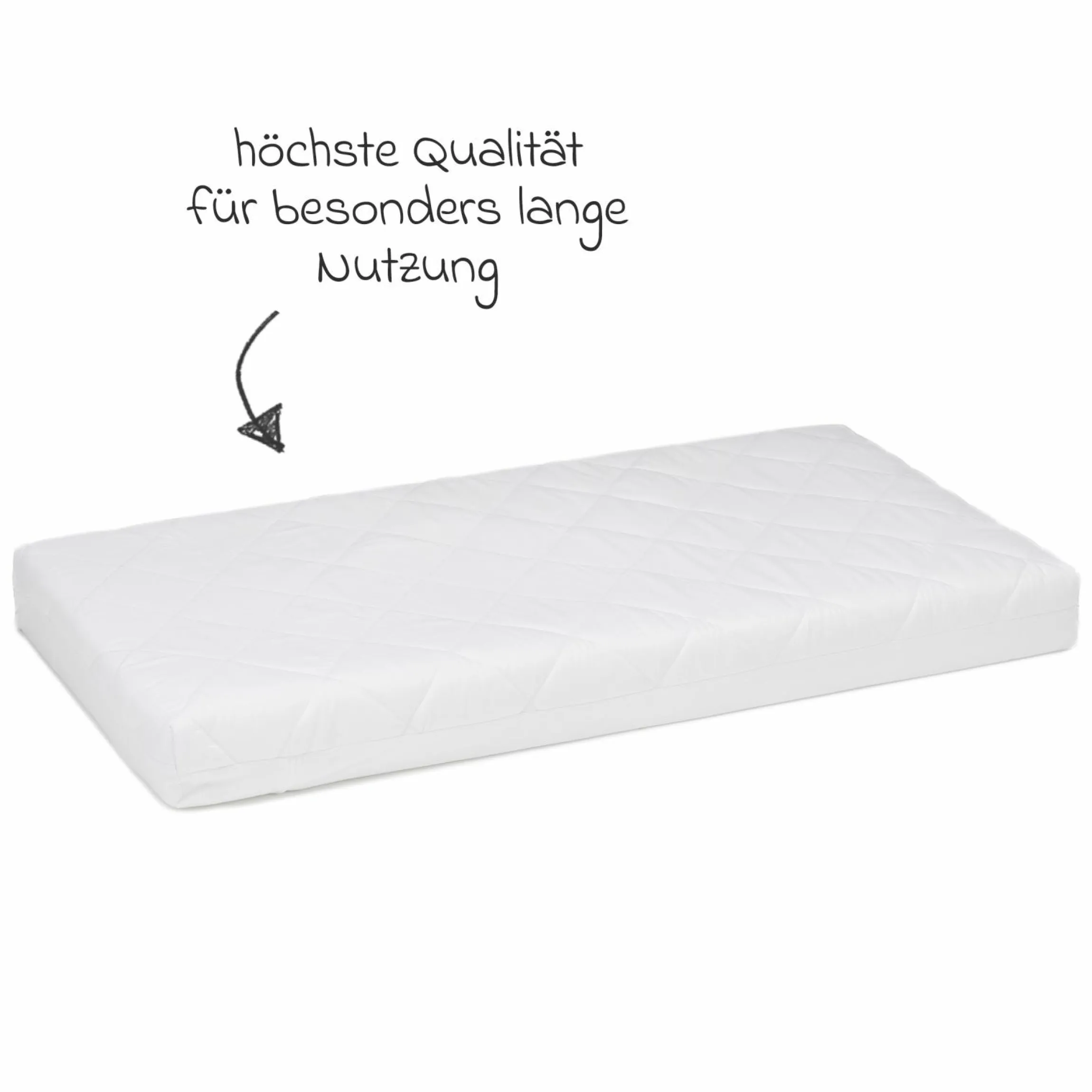 Matratze für Beistellbett Nino 555 90 x 45 cm - Weiß