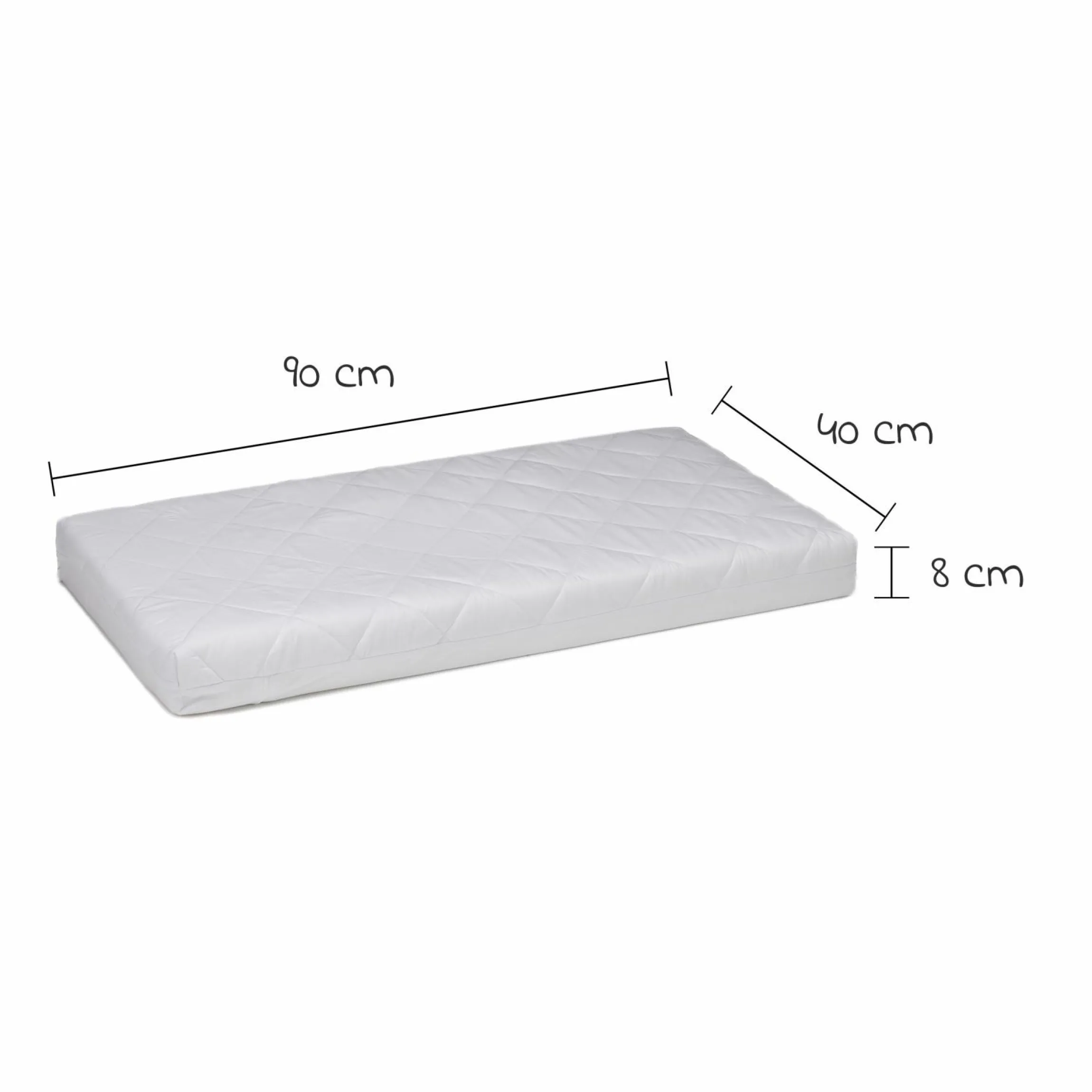 Matratze für Beistellbett Cocon 533+544 90 x 40 cm - Weiß