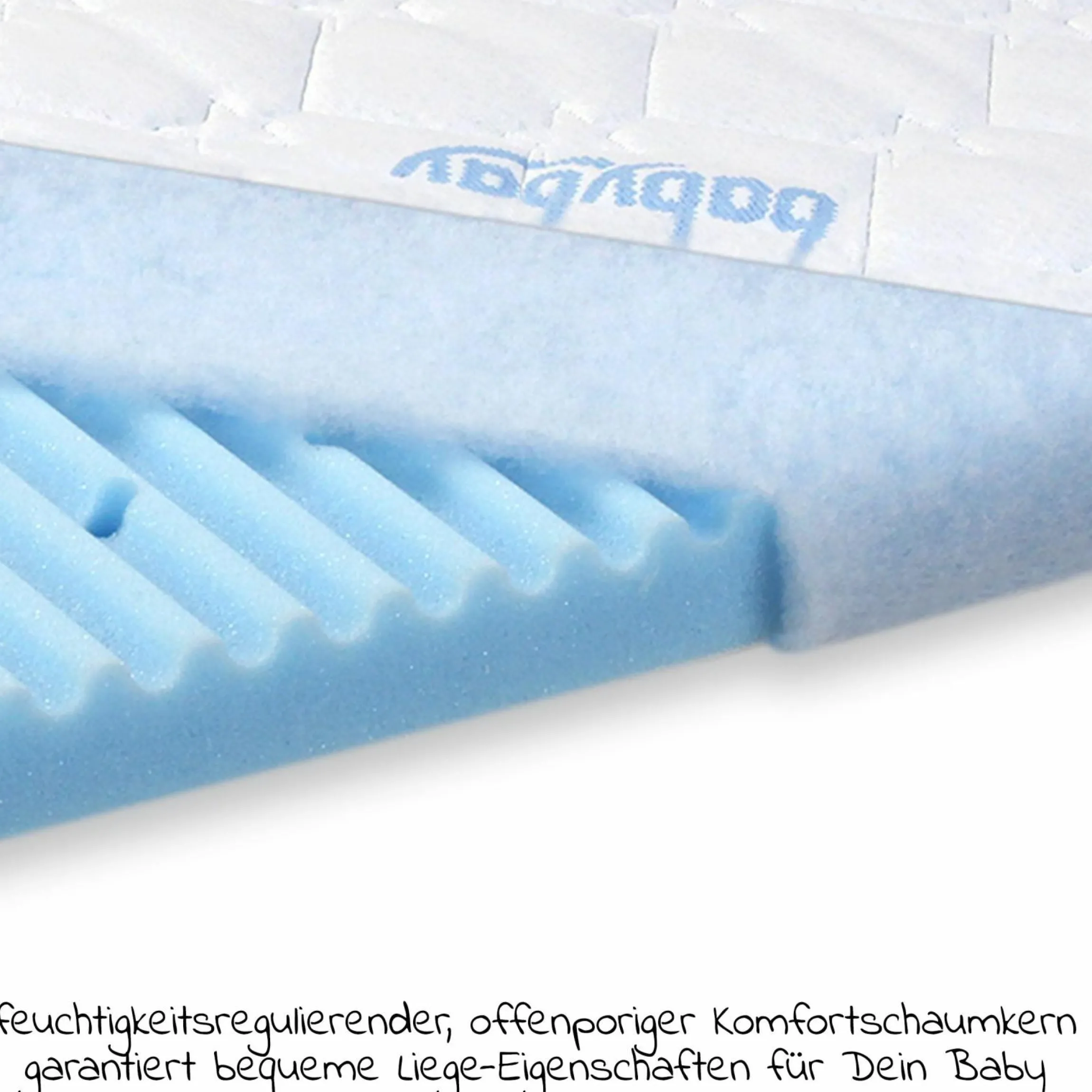 Matratze Medicot Wave für Beistellbett Maxi, Boxspring, Comfort Plus - Blau - Kollektion 2024