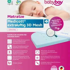 Matratze Medicott extraluftig 3D Mesh für Beistellbett Original - Weiß - Kollektion 2024