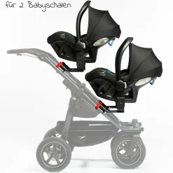 Maxi-Cosi / Cybex / Joie / Avionaut Adapter für zwei Babyschalen für Geschwister-& Zwillingskinderwagen Duo 2 - Kollektion 2024