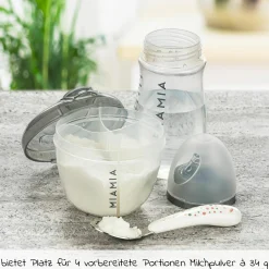 Milchpulverportionierer 4 Kammern - Grau