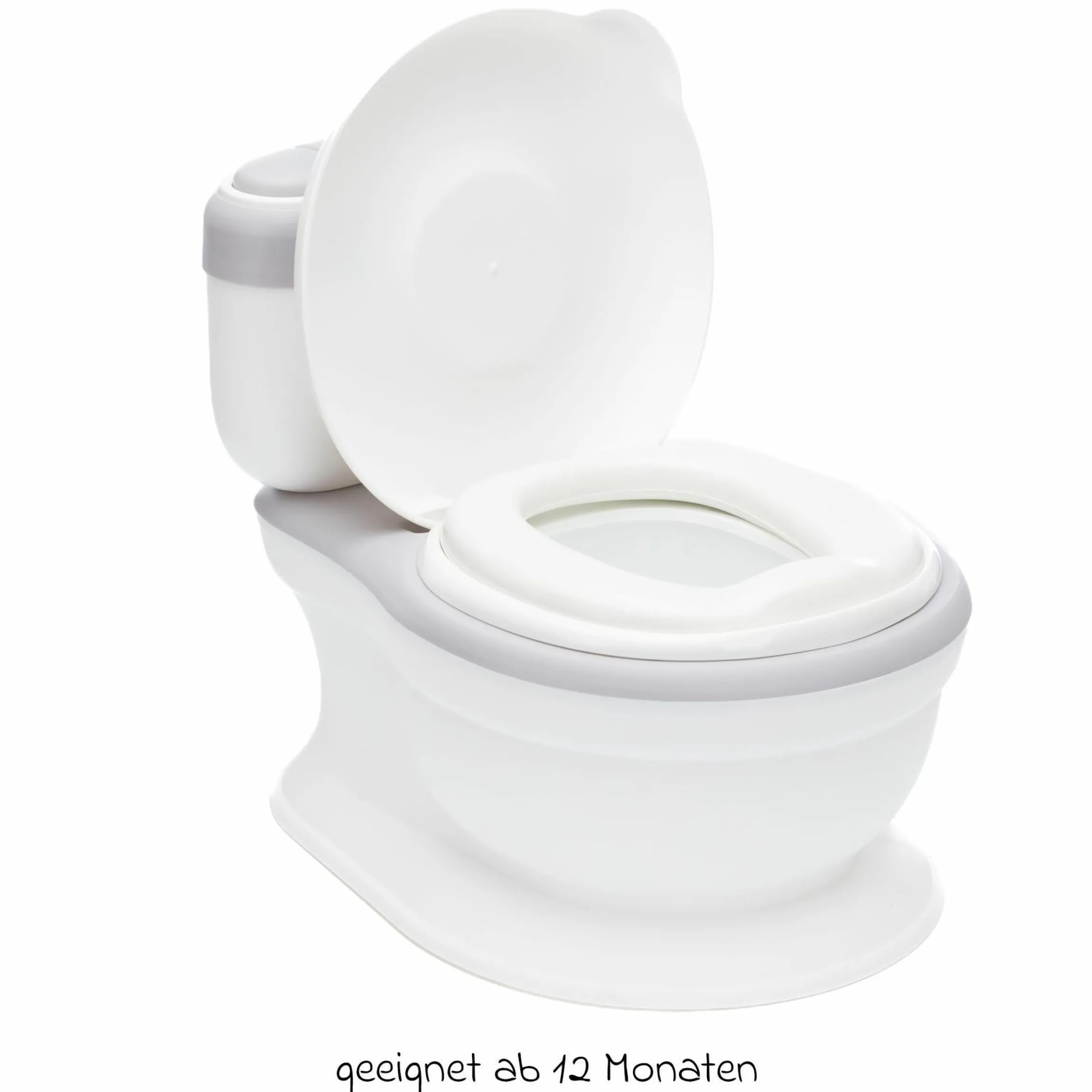 Mini Toilette Marlin mit Spülgeräusch und 6 Melodien, Extrafach inkl. herausnehmbarem Behälter