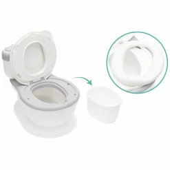 Mini Toilette Marlin mit Spülgeräusch und 6 Melodien, Extrafach inkl. herausnehmbarem Behälter
