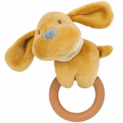 Mini-Rassel-Tier 15 cm - Hund Charlie - Caramel