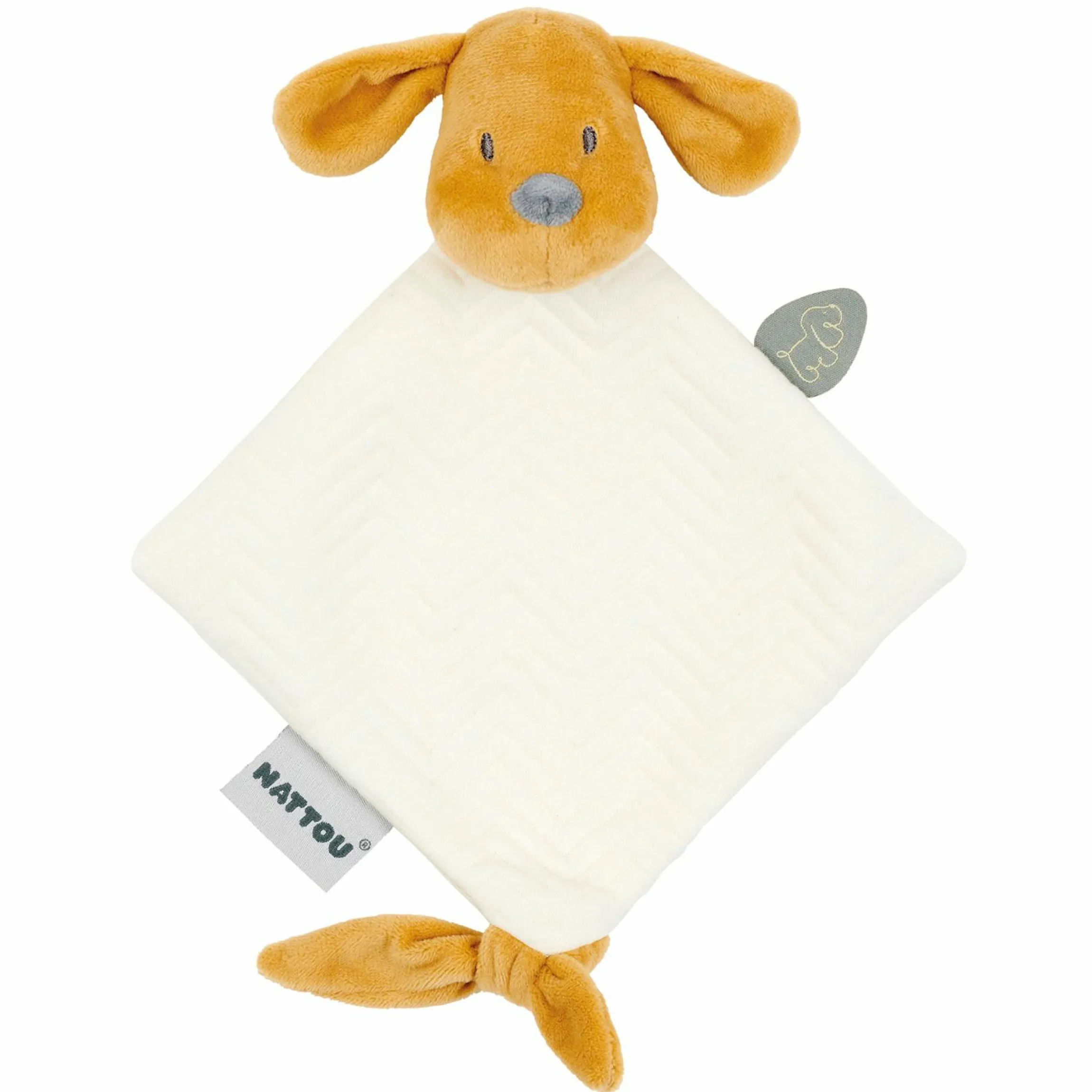 Mini-Schmusetuch 30 cm - Hund Charlie - Vanille
