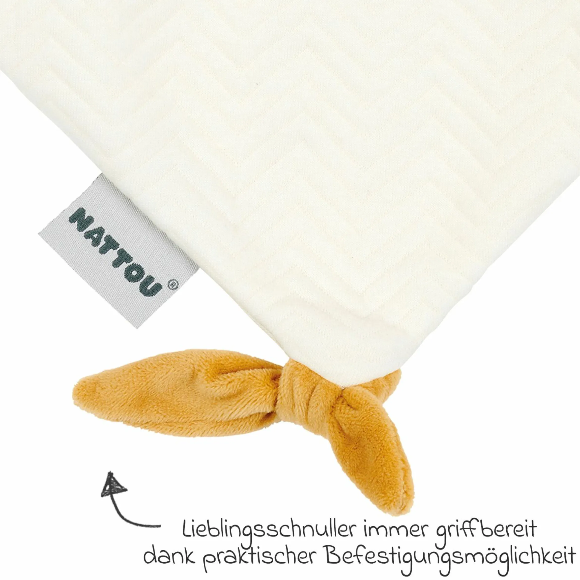 Mini-Schmusetuch 30 cm - Hund Charlie - Vanille