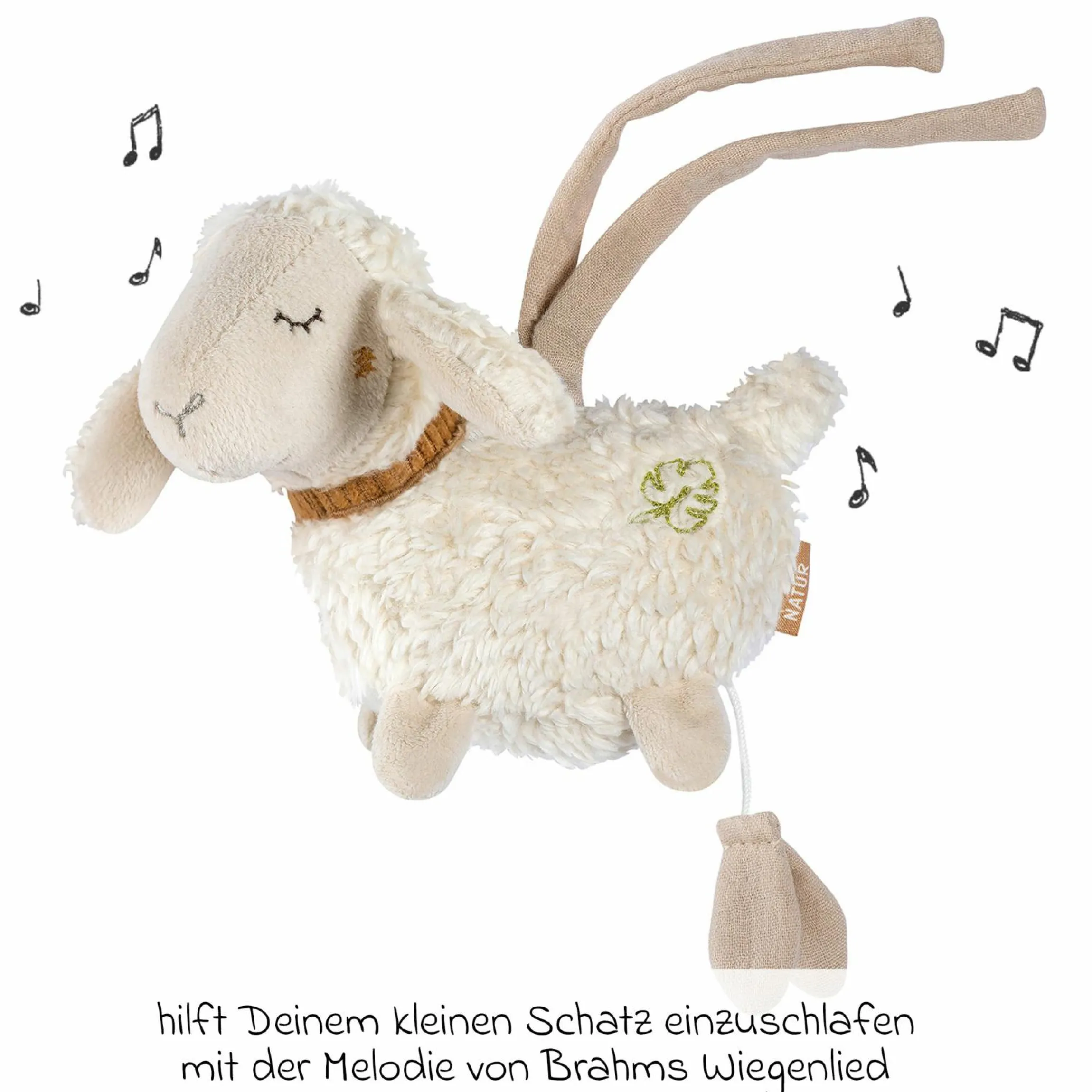 Mini-Spieluhr 14 cm NATUR - Schaf