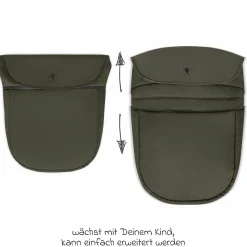 Mitwachsende Beindecke für Kinderwagen - Pure - Avocado - Kollektion 2025