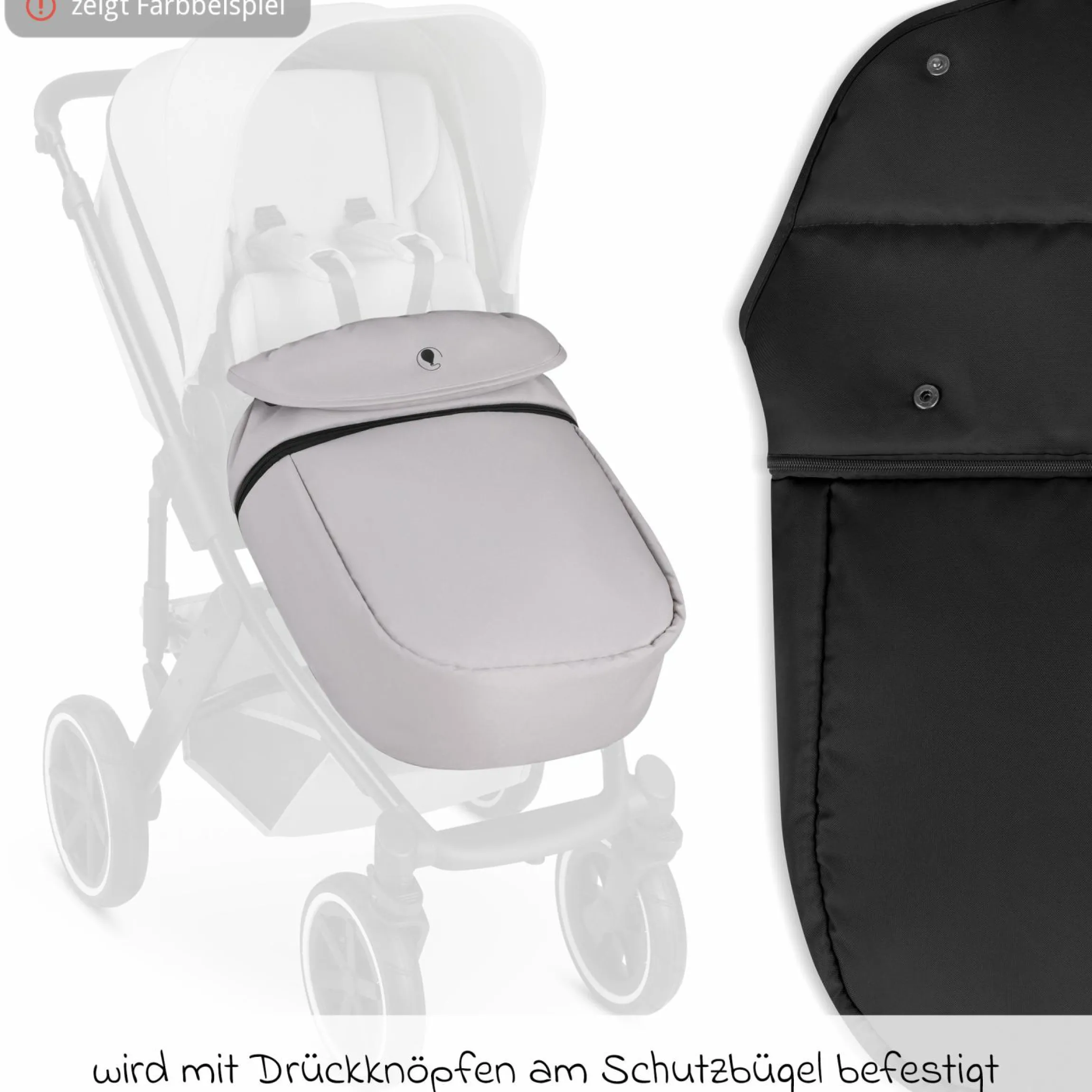 Mitwachsende Beindecke für Kinderwagen - Pure - Coal - Kollektion 2025