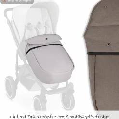 Mitwachsende Beindecke für Kinderwagen - Pure - Nature - Kollektion 2025