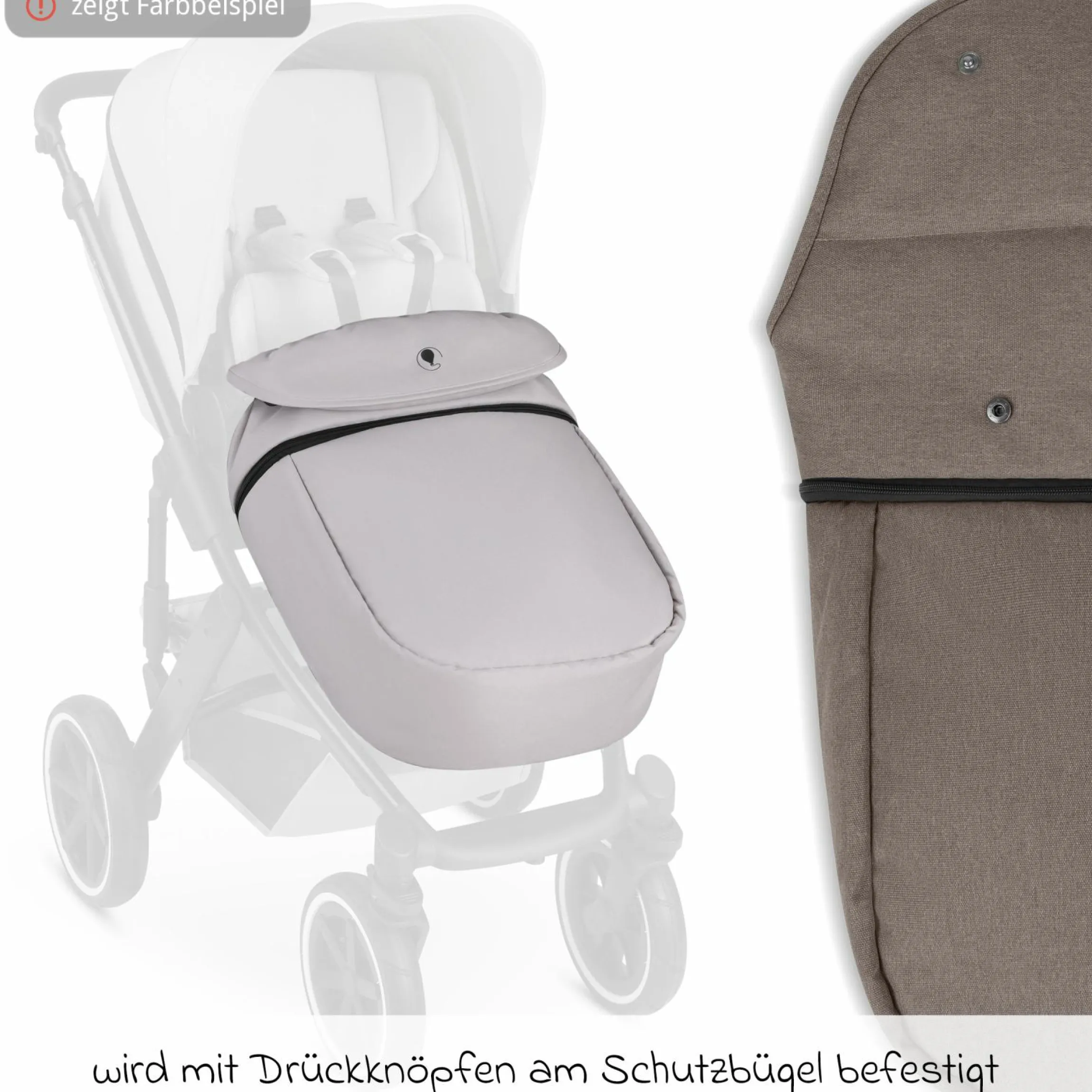 Mitwachsende Beindecke für Kinderwagen - Pure - Nature - Kollektion 2025