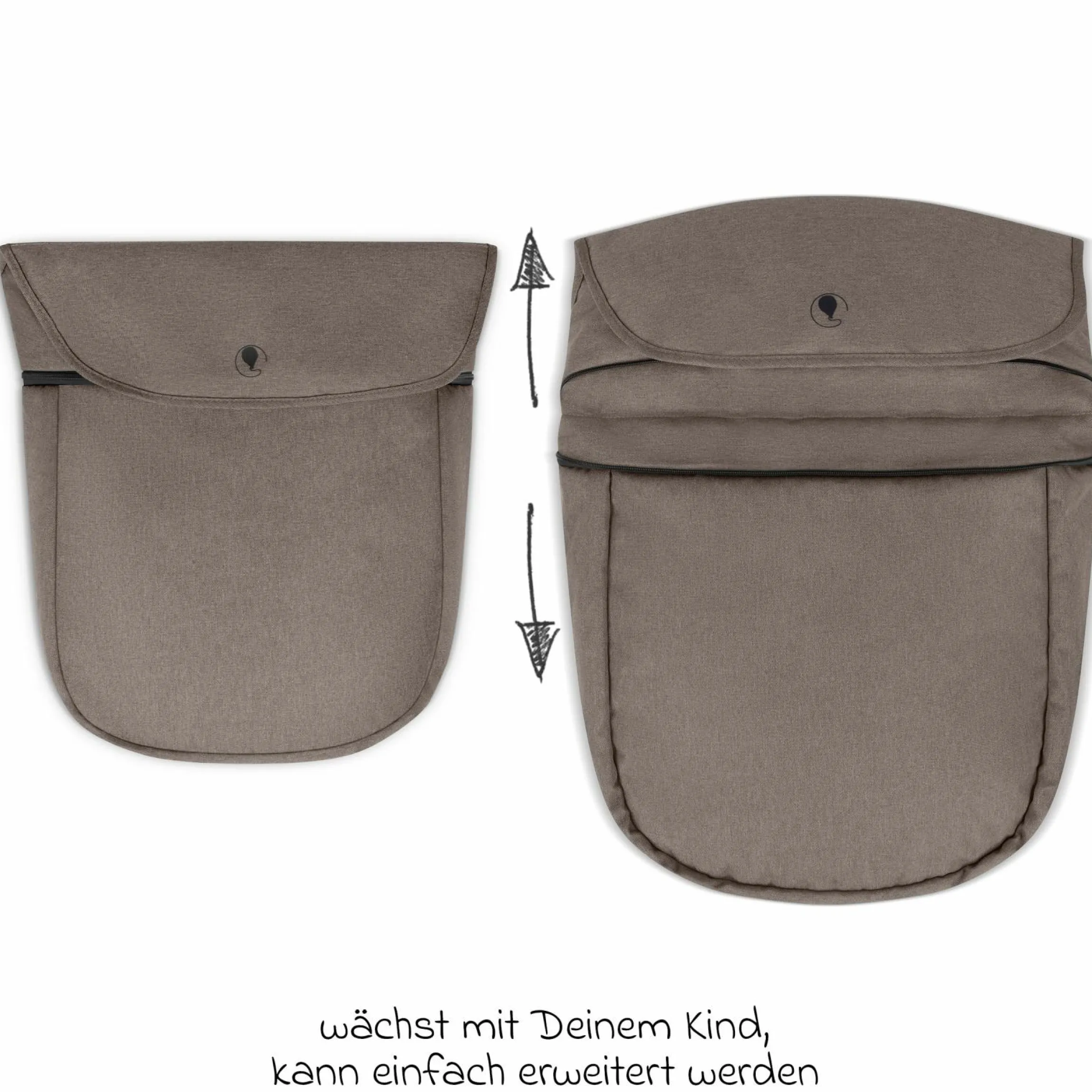 Mitwachsende Beindecke für Kinderwagen - Pure - Nature - Kollektion 2025