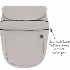 Mitwachsende Beindecke für Kinderwagen - Biscuit