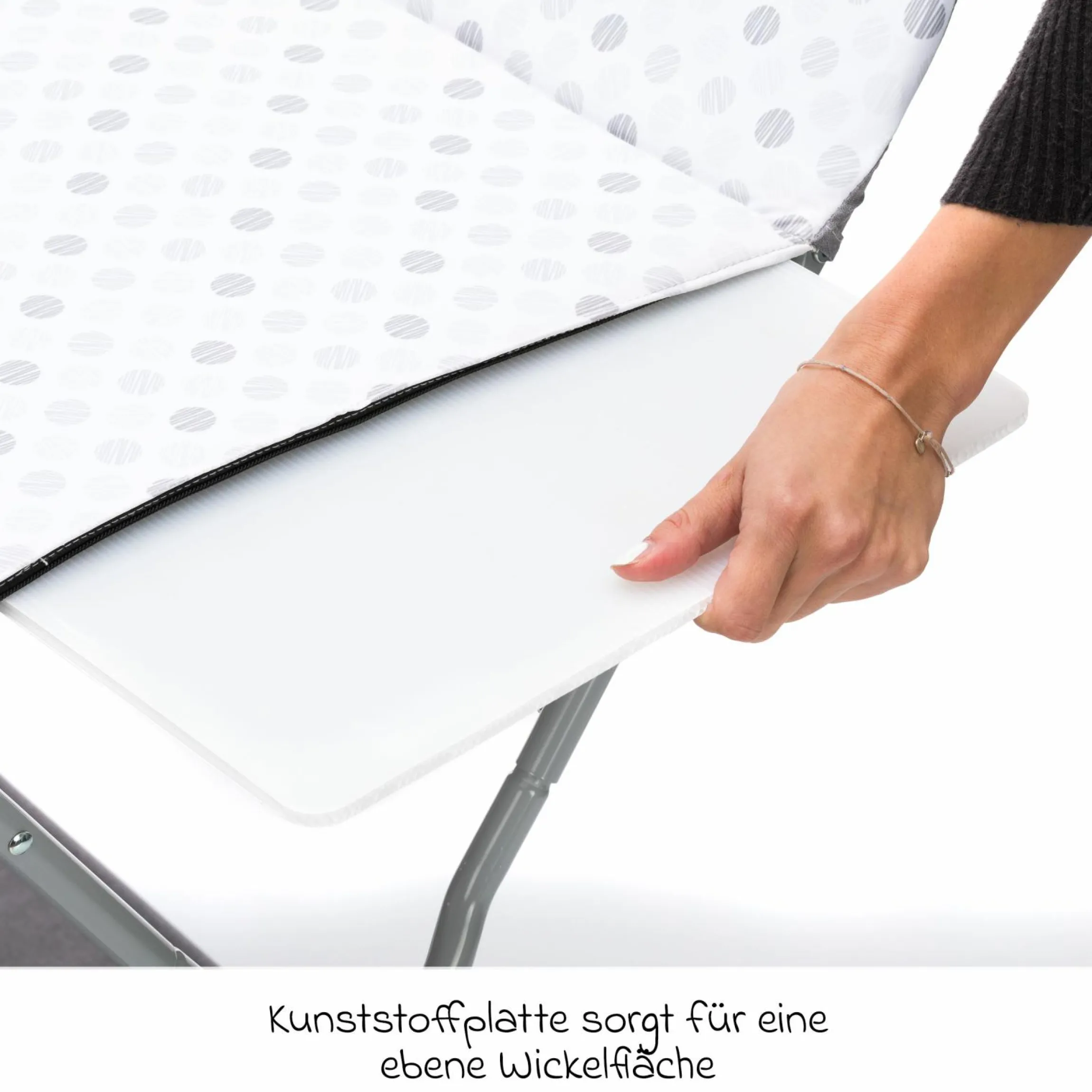 Mobile Wickel-Kombi mit Fächern - Exklusiv Circle - Grau