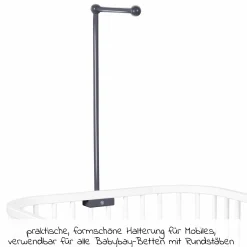Mobilehalterung für alle Modelle mit Rundstäben - Schiefergrau lackiert - Kollektion 2024