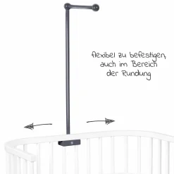 Mobilehalterung für alle Modelle mit Rundstäben - Schiefergrau lackiert - Kollektion 2024