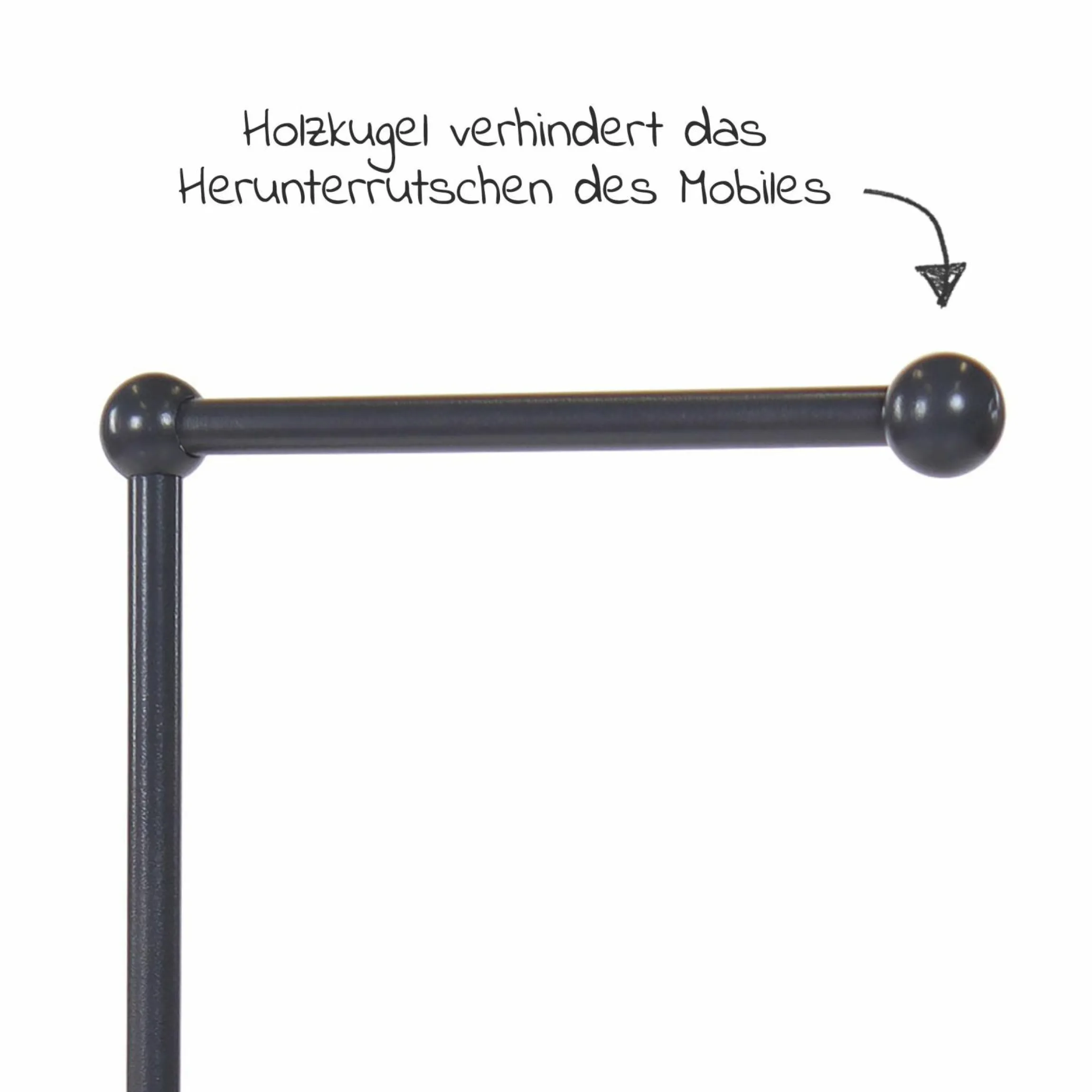 Mobilehalterung für alle Modelle mit Rundstäben - Schiefergrau lackiert - Kollektion 2024
