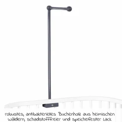 Mobilehalterung für alle Modelle mit Rundstäben - Schiefergrau lackiert - Kollektion 2024