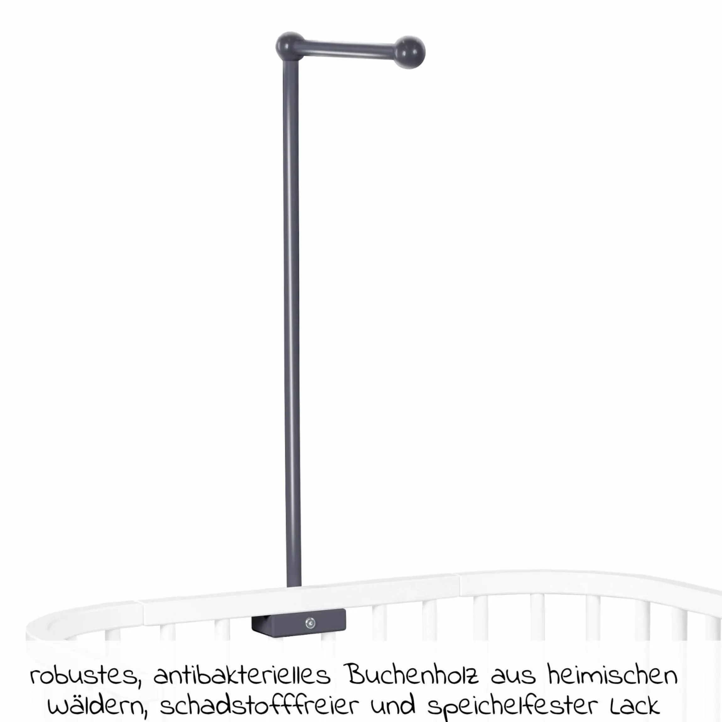Mobilehalterung für alle Modelle mit Rundstäben - Schiefergrau lackiert - Kollektion 2024