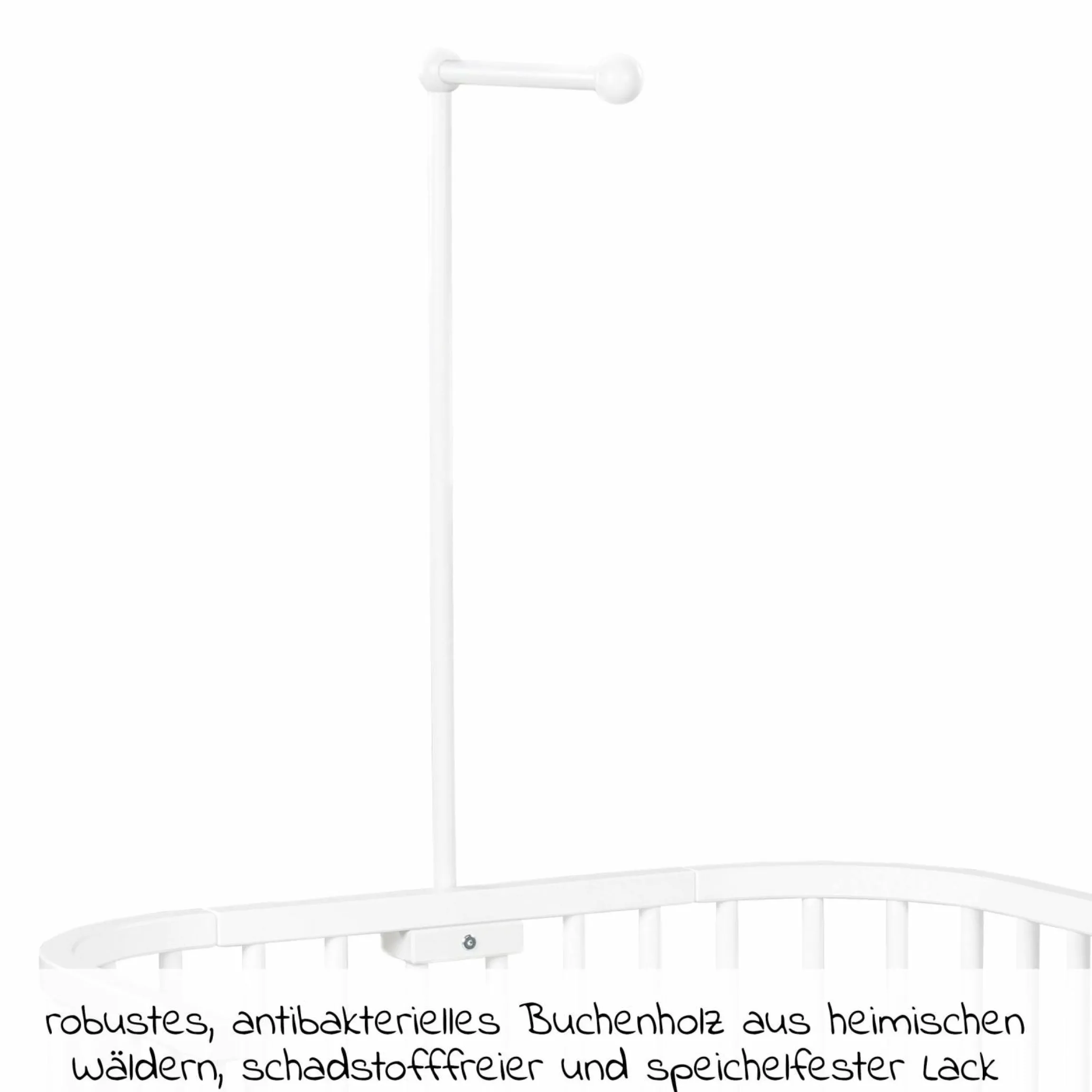 Mobilehalterung für alle Modelle mit Rundstäben - Weiß lackiert - Kollektion 2024