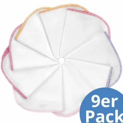 Molton Flanell Baby Waschlappen 9er Pack 30 x 30 cm - Rosa Pink