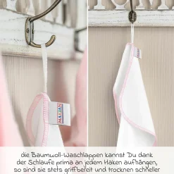 Molton Flanell Baby Waschlappen 9er Pack 30 x 30 cm - Rosa Pink