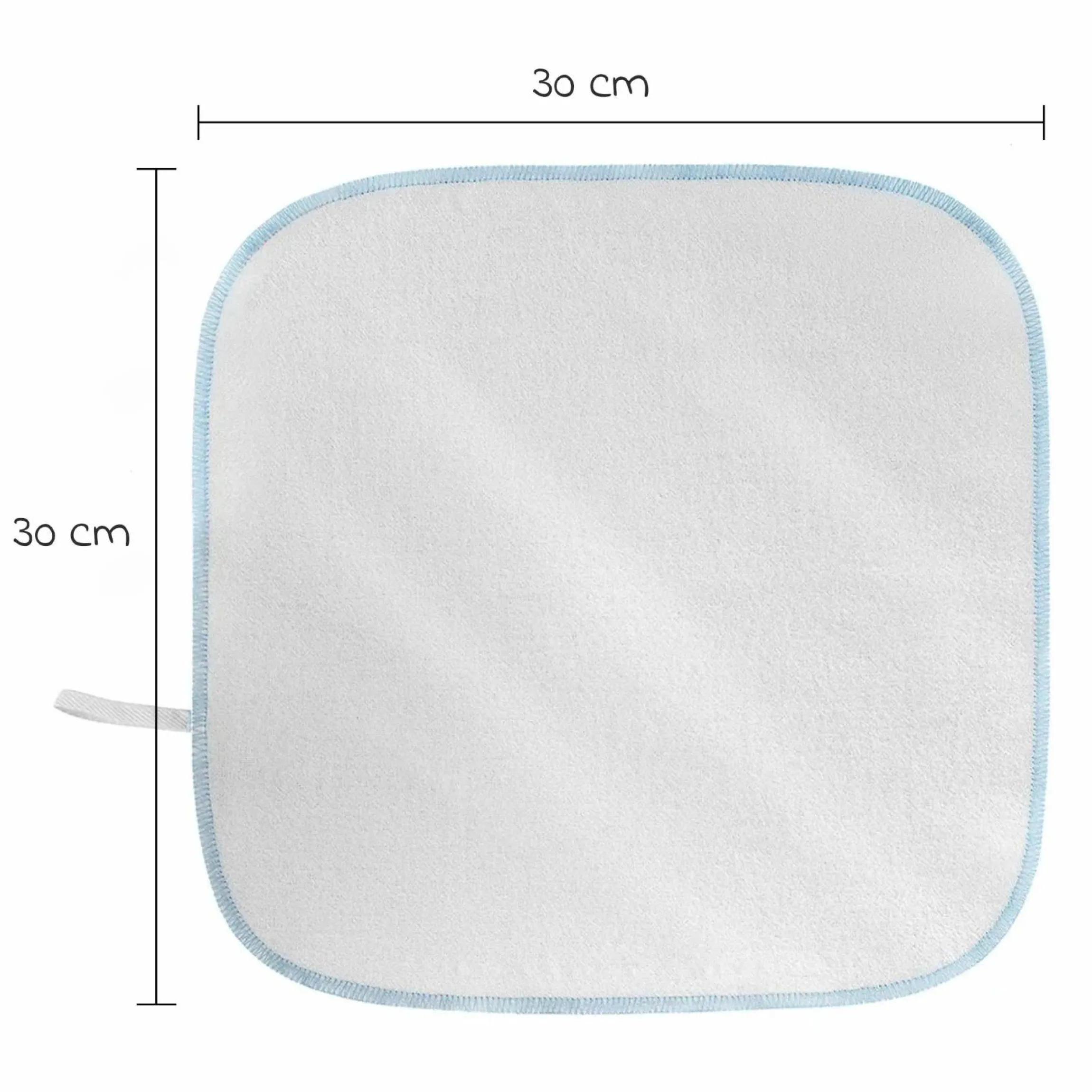 Molton Flanell Baby Waschlappen 9er Pack 30 x 30 cm - Blau Grün