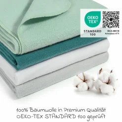 Moltontuch / Moltonwindel 4er Pack 80 x 80 cm - Patina / Mint