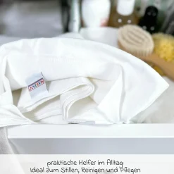 Moltontuch 5er Pack 80 x 80 - Weiß