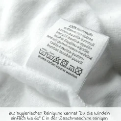Moltontuch 5er Pack 80 x 80 - Weiß